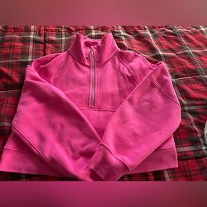 lululemon athletica Bright Pink Half-Zip Scuba